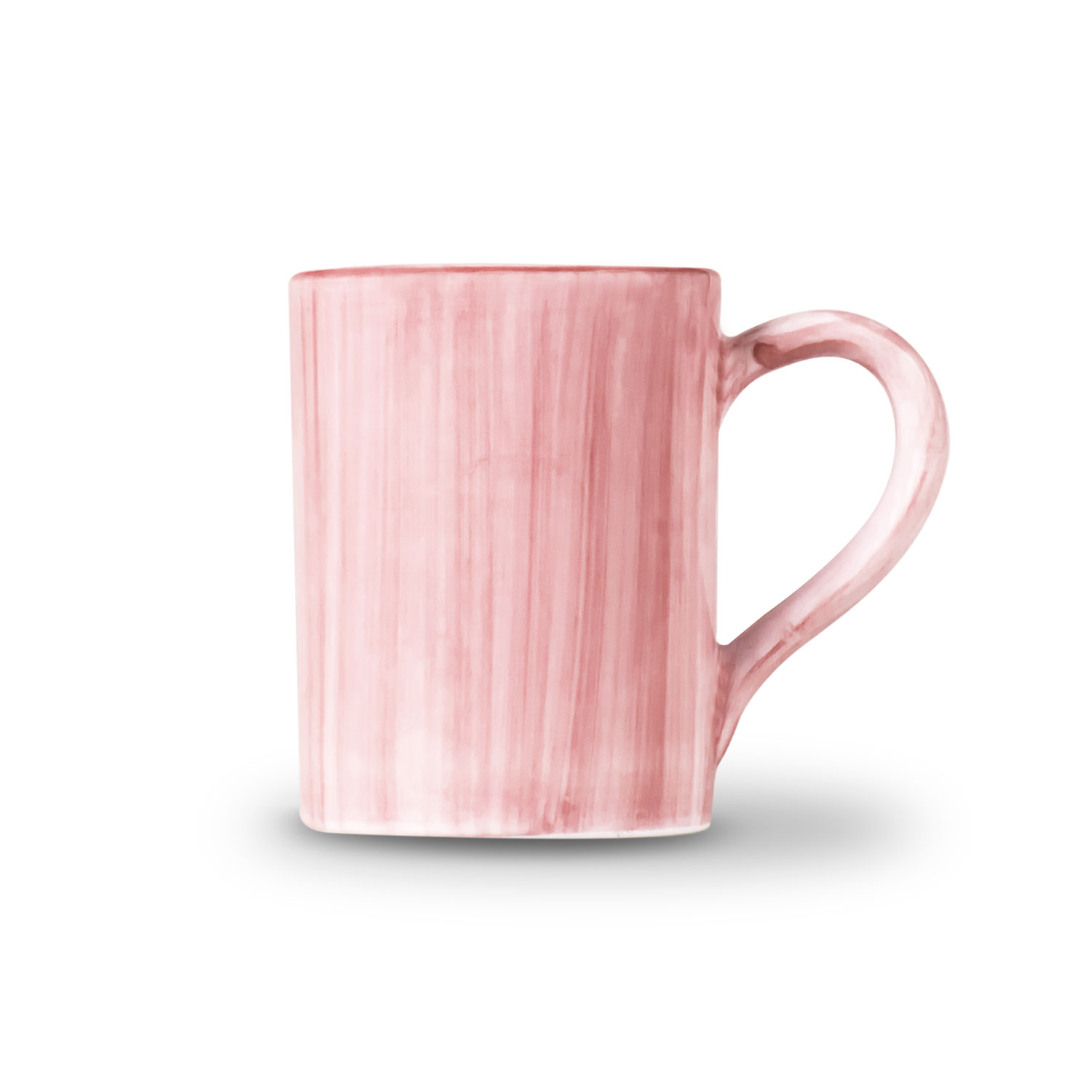 Tazza in ceramica dipinta rosa