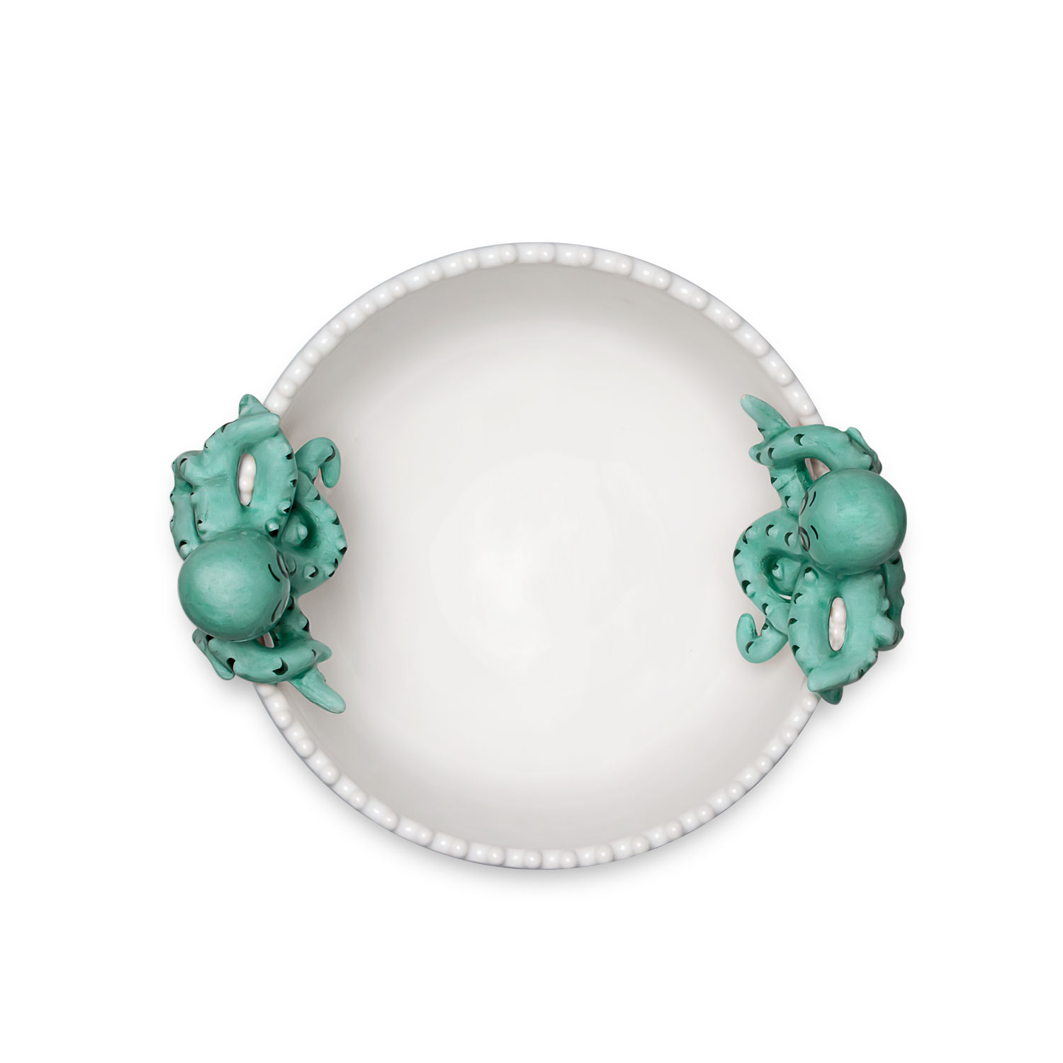 Ciotola in ceramica decorata polpi tiffany da 18