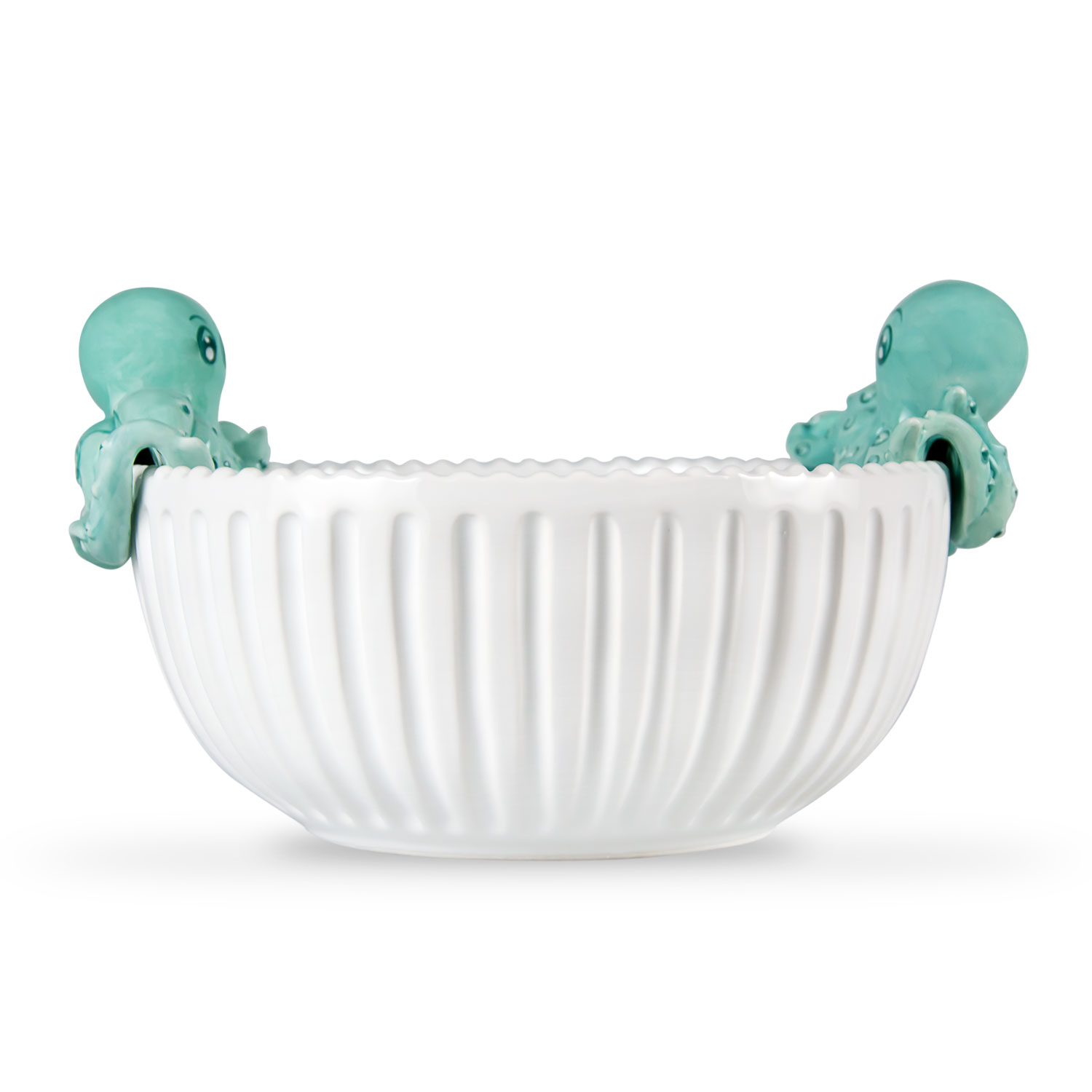 Ciotola in ceramica decorata polpi tiffany da 23