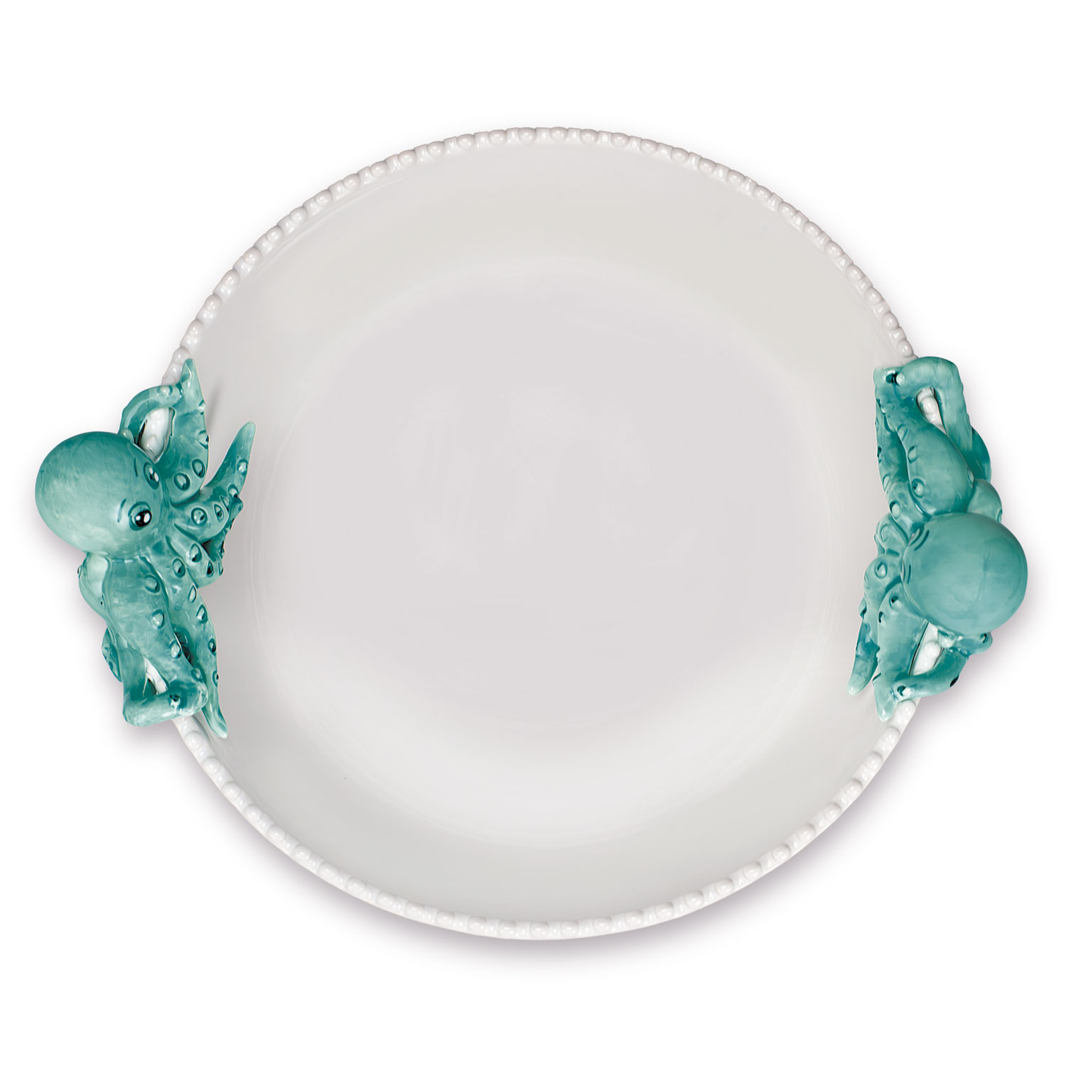 Ciotola in ceramica decorata Polpi tiffany da 29