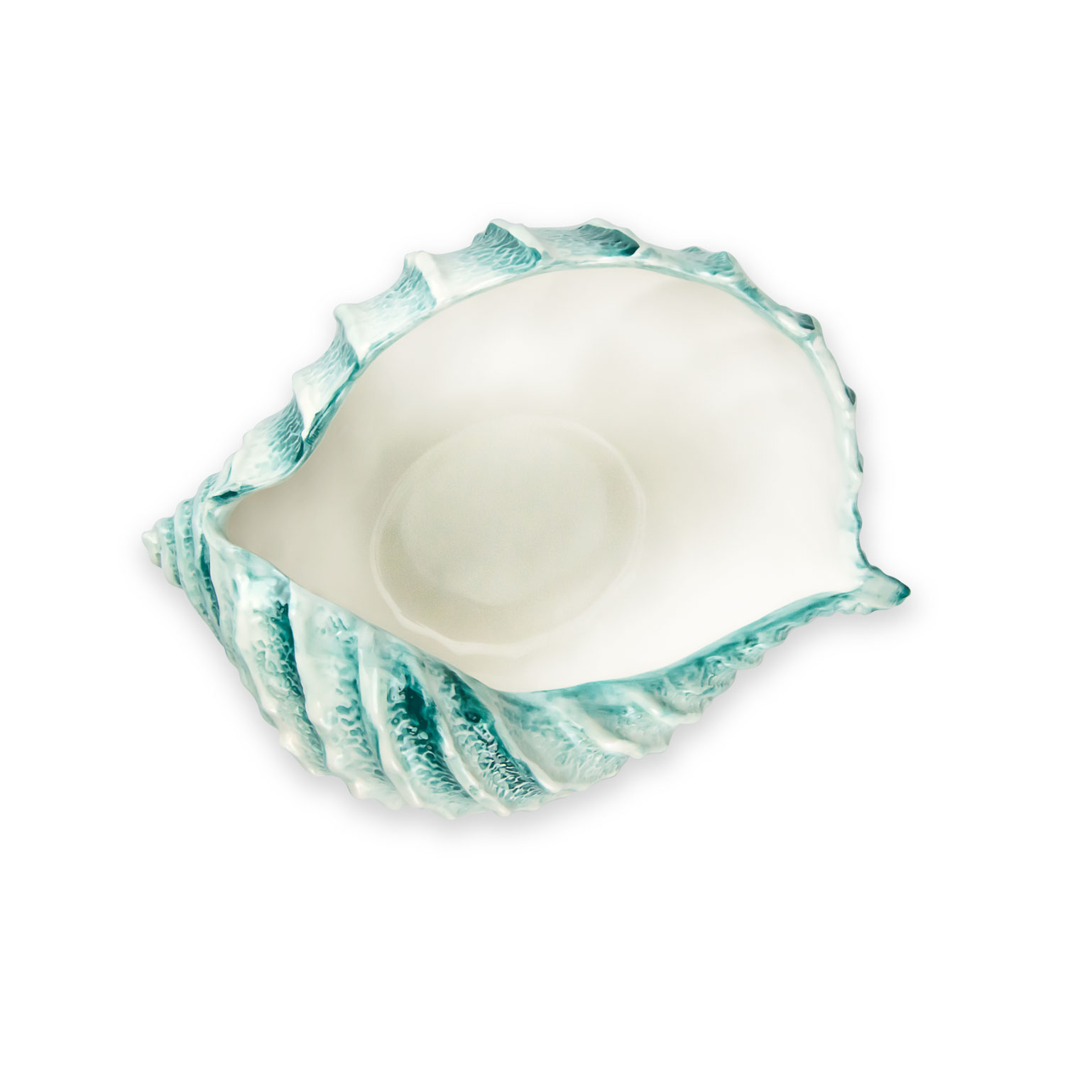Ciotola in ceramica decorata conchiglia tiffany da 26