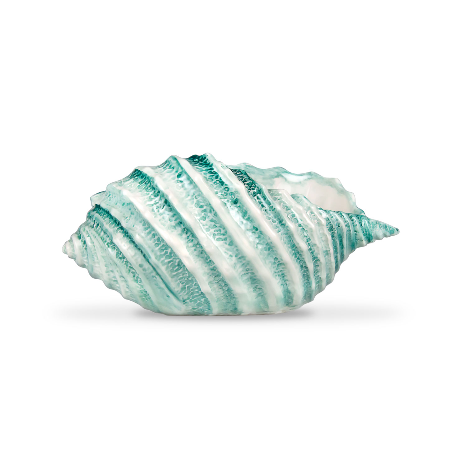 Ciotola in ceramica decorata conchiglia tiffany da 26