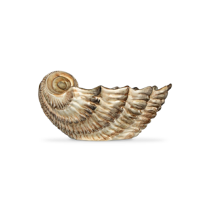 Ciotola in ceramica decorata capasanta marrone da 20