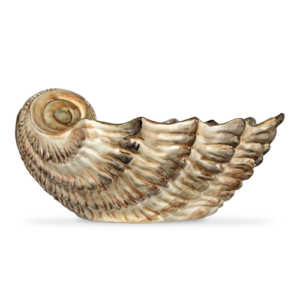 Ciotola in ceramica decorata capasanta marrone da 37