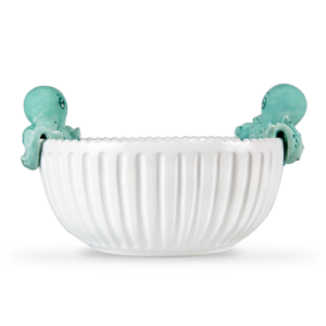 Ciotola in ceramica decorata polpi tiffany da 23