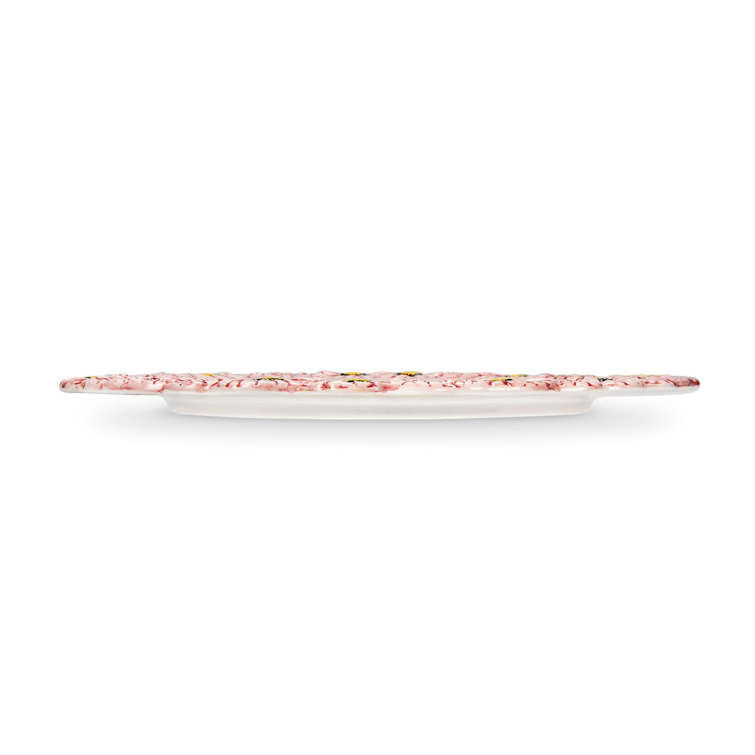 Pink plate with daisies