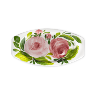 Vassoio da aperitivo in ceramica decorata Rose