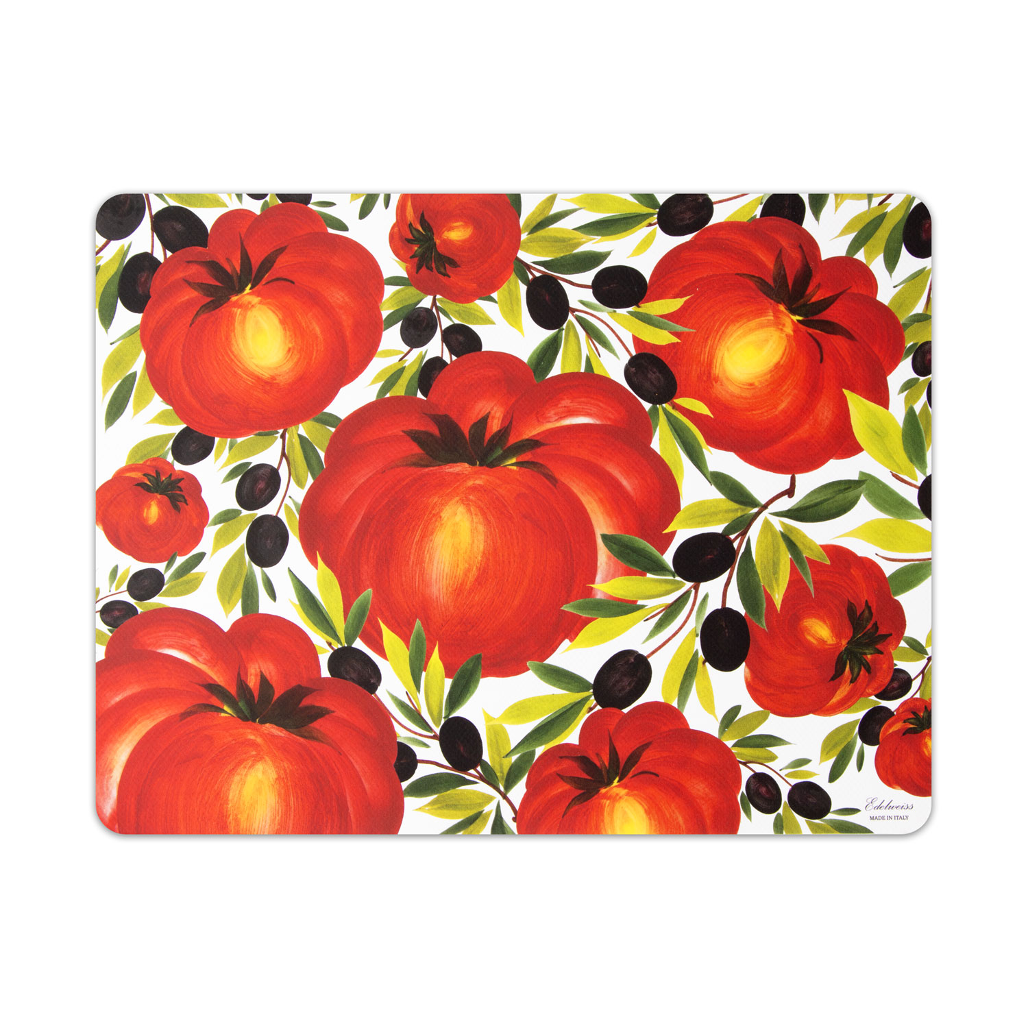 Tovaglietta americana decorata pomodori e olive