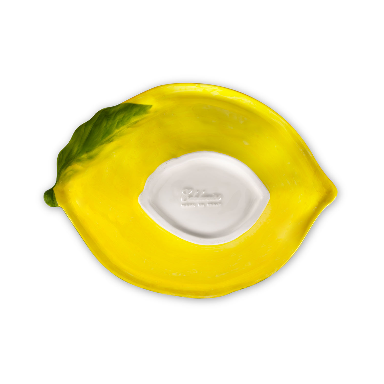 Ciotola in ceramica decorata a forma di limone