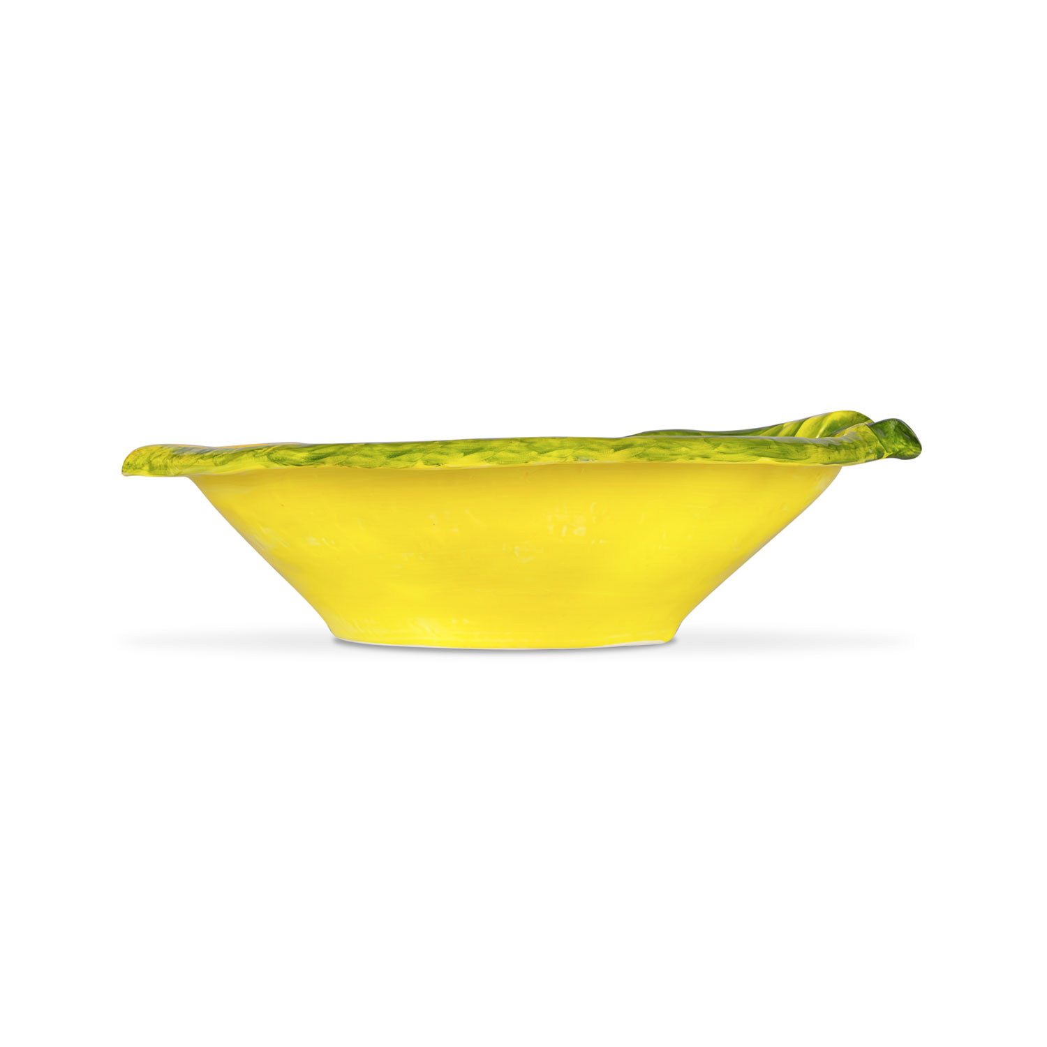 Ciotola in ceramica decorata a forma di limone