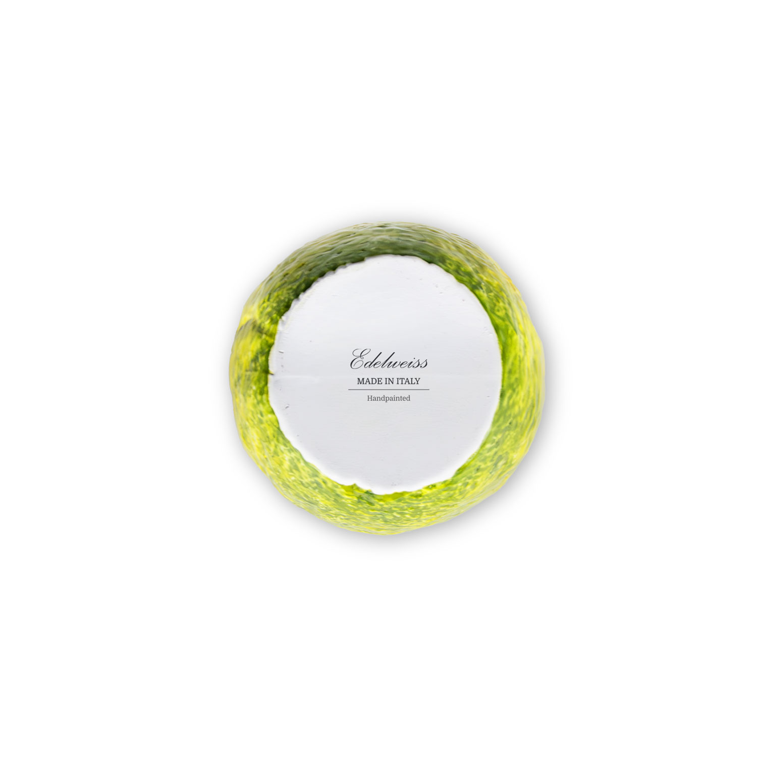 Dispenser in ceramica decorata a forma di limone