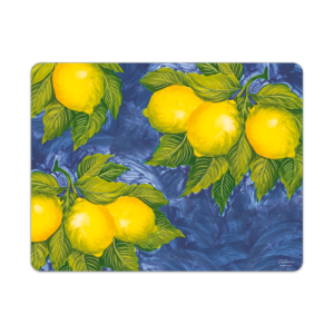 Tovaglietta americana decorata limoni con fondo blu