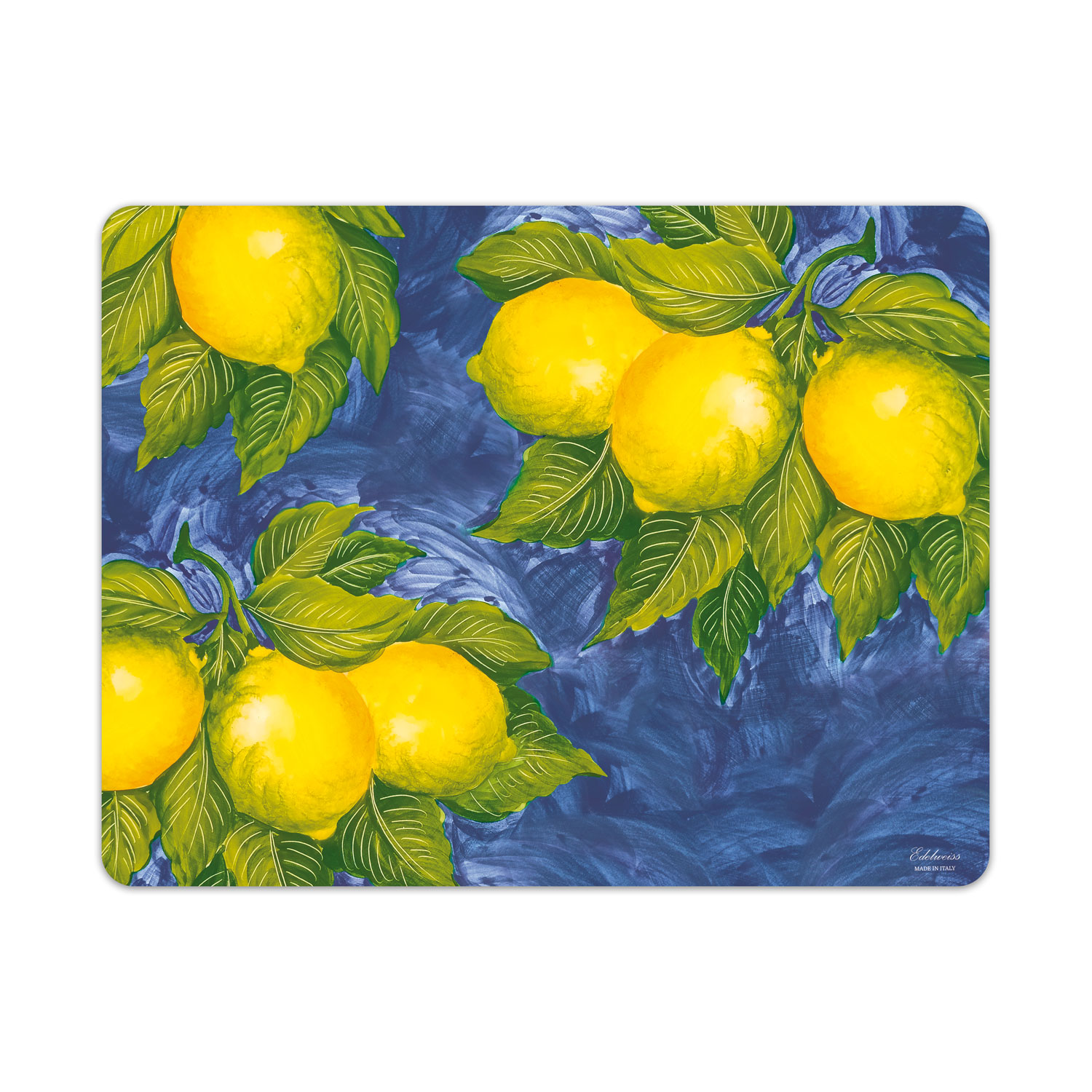 Tovaglietta americana decorata limoni con fondo blu