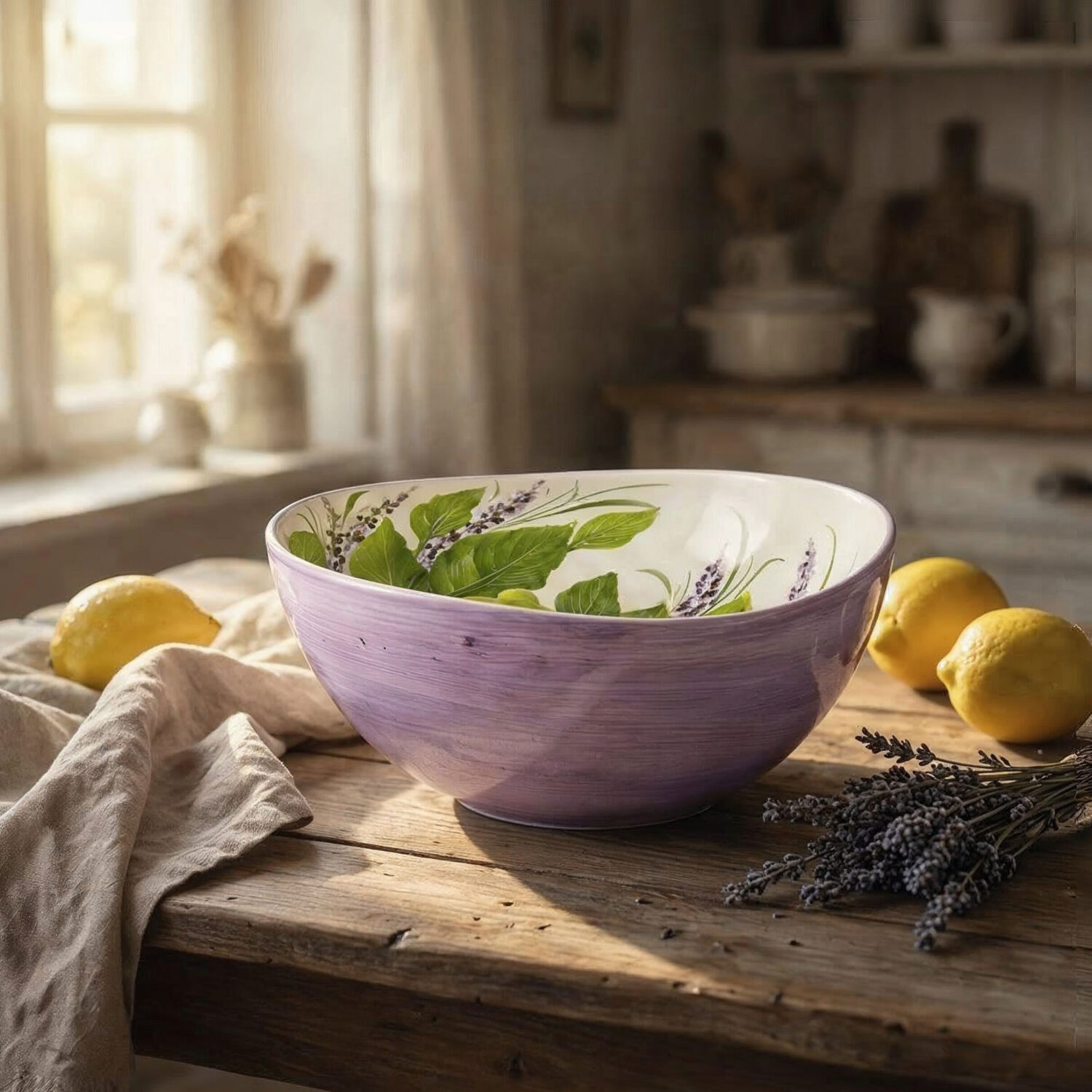 Schüssel Ø23 mit Zitronen und lavendel