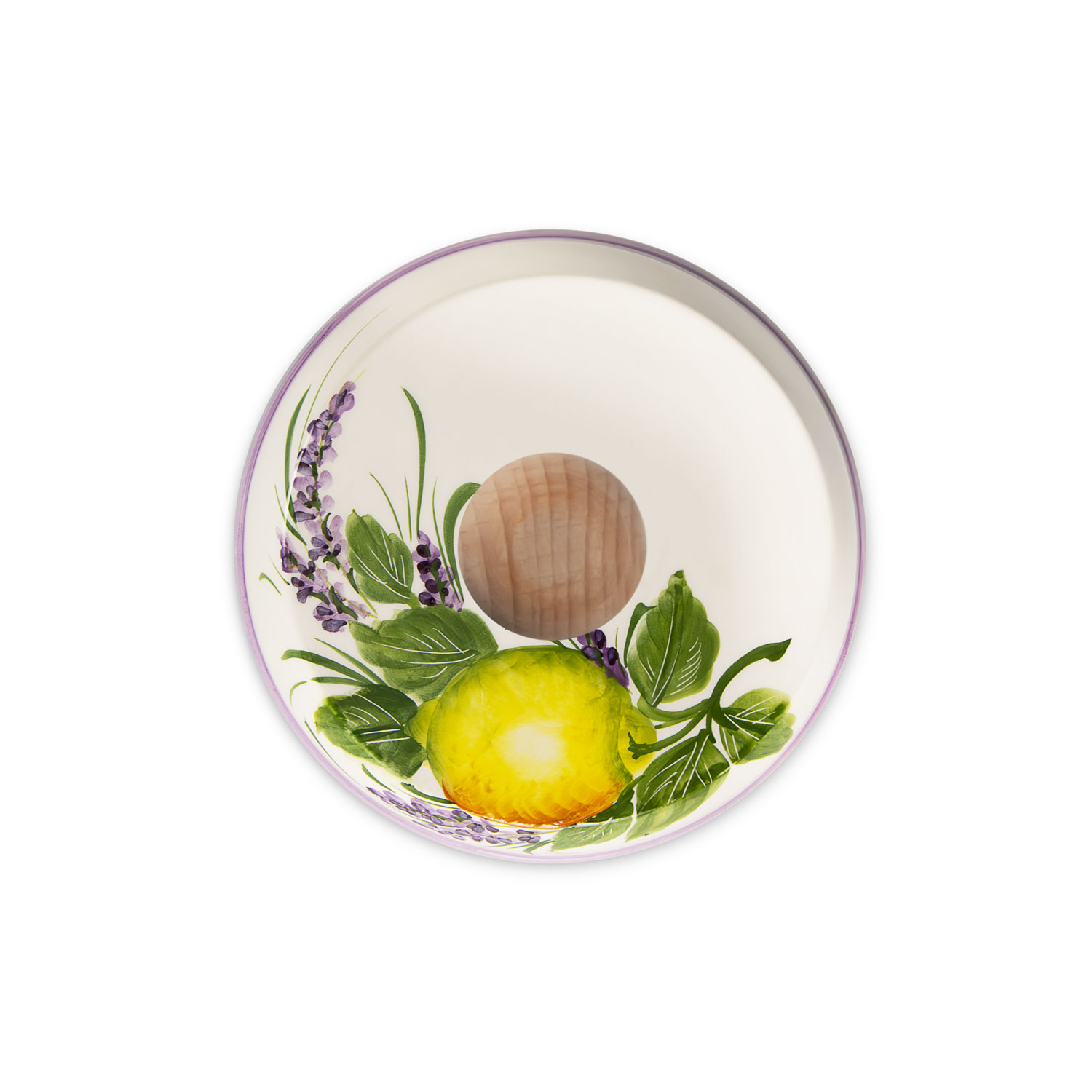 Küchenrollenhalter mit zitronen und lavendel