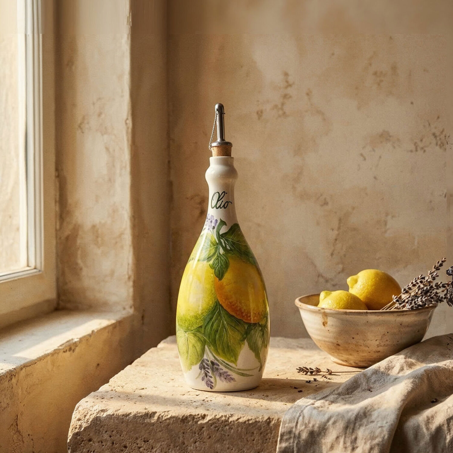 Bottiglia olio limoni lavanda 750 ml