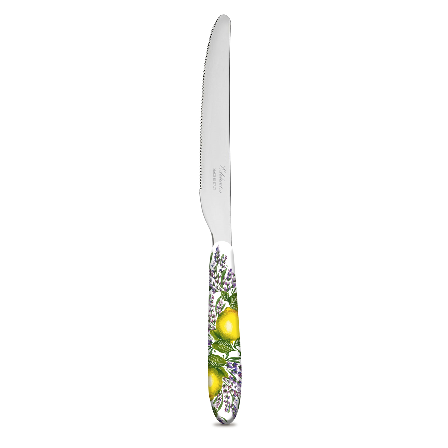 Tischmesser mit zitronen und lavendel