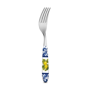 Forchetta da tavola Limoni damascato blu