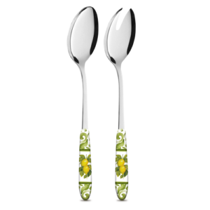 Posate per insalata Limoni damascato verde