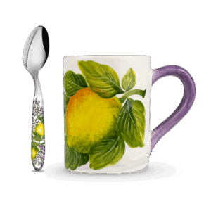 Tazza e cucchiaino Limoni lavanda