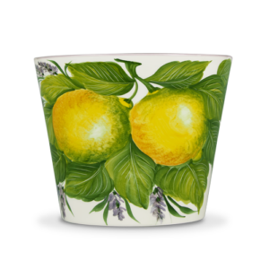 Vaso decorato Limoni lavanda