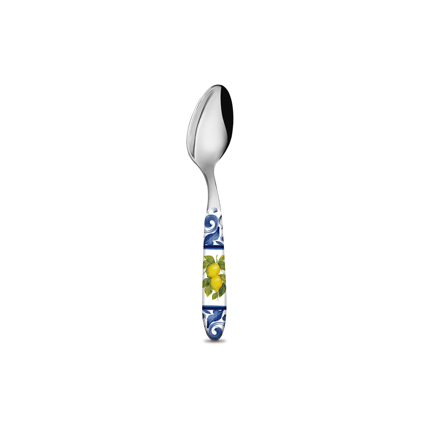 Cucchiaino Limoni damascato blu