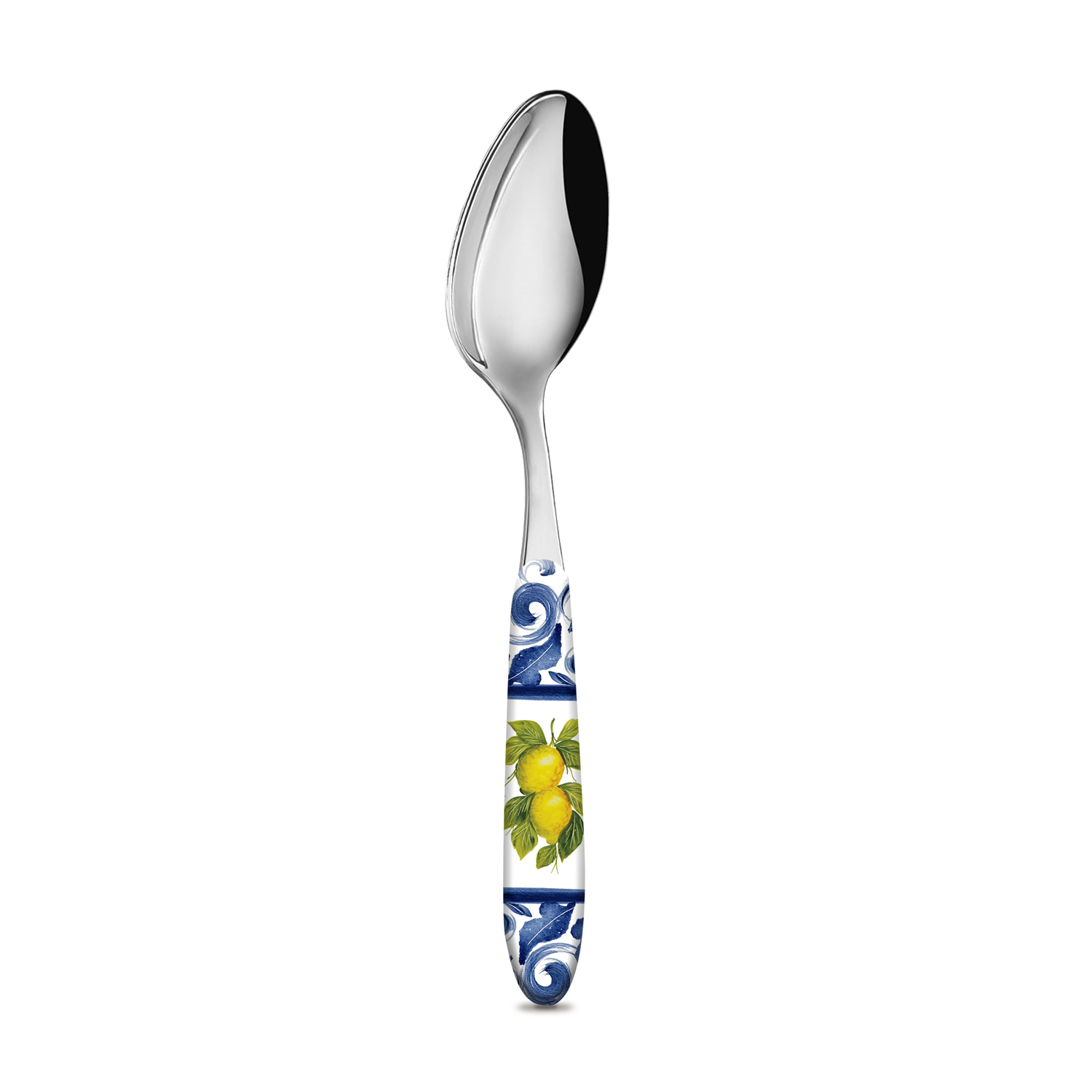 Cucchiaio da tavola Limoni damascato blu