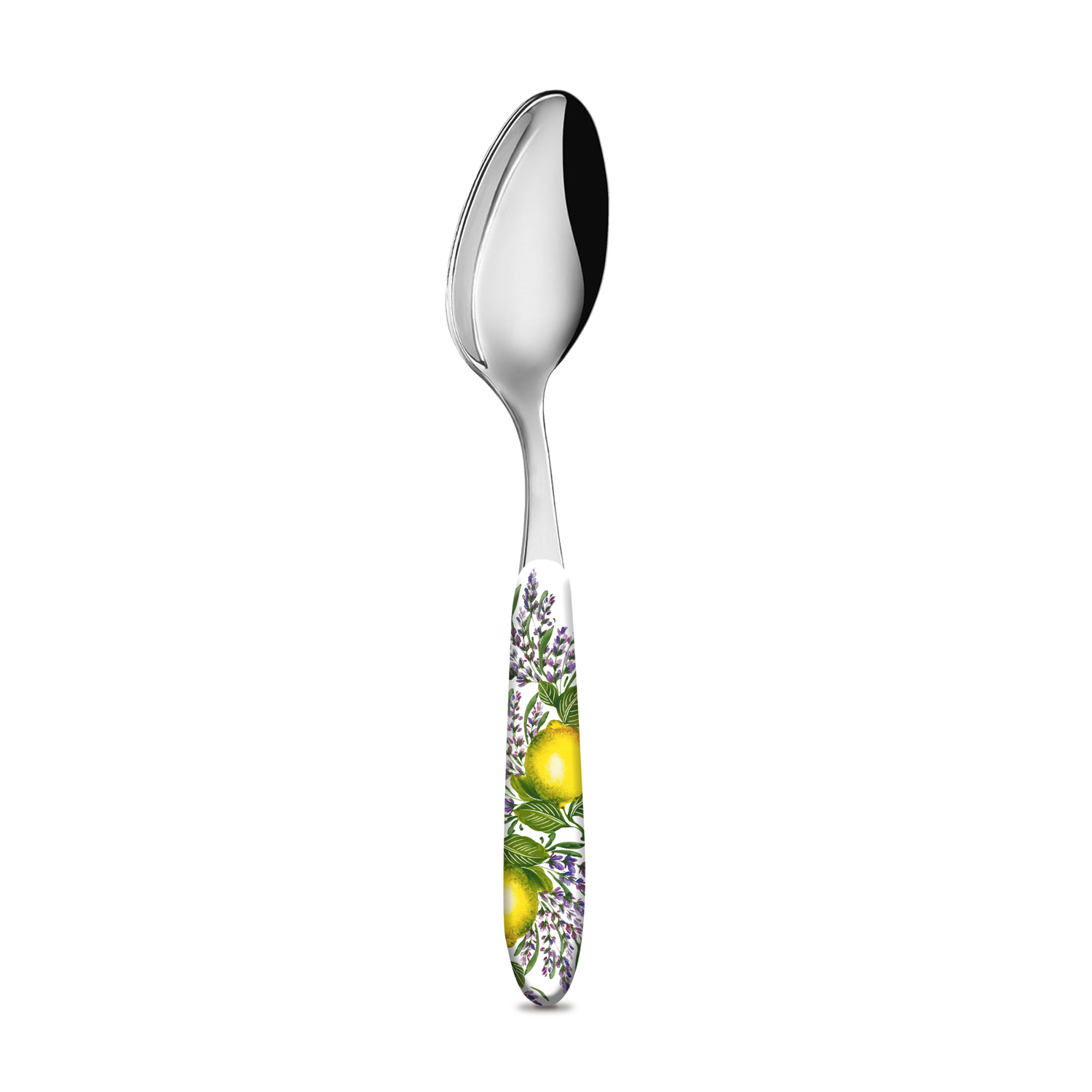 Löffel mit zitronen und lavendel