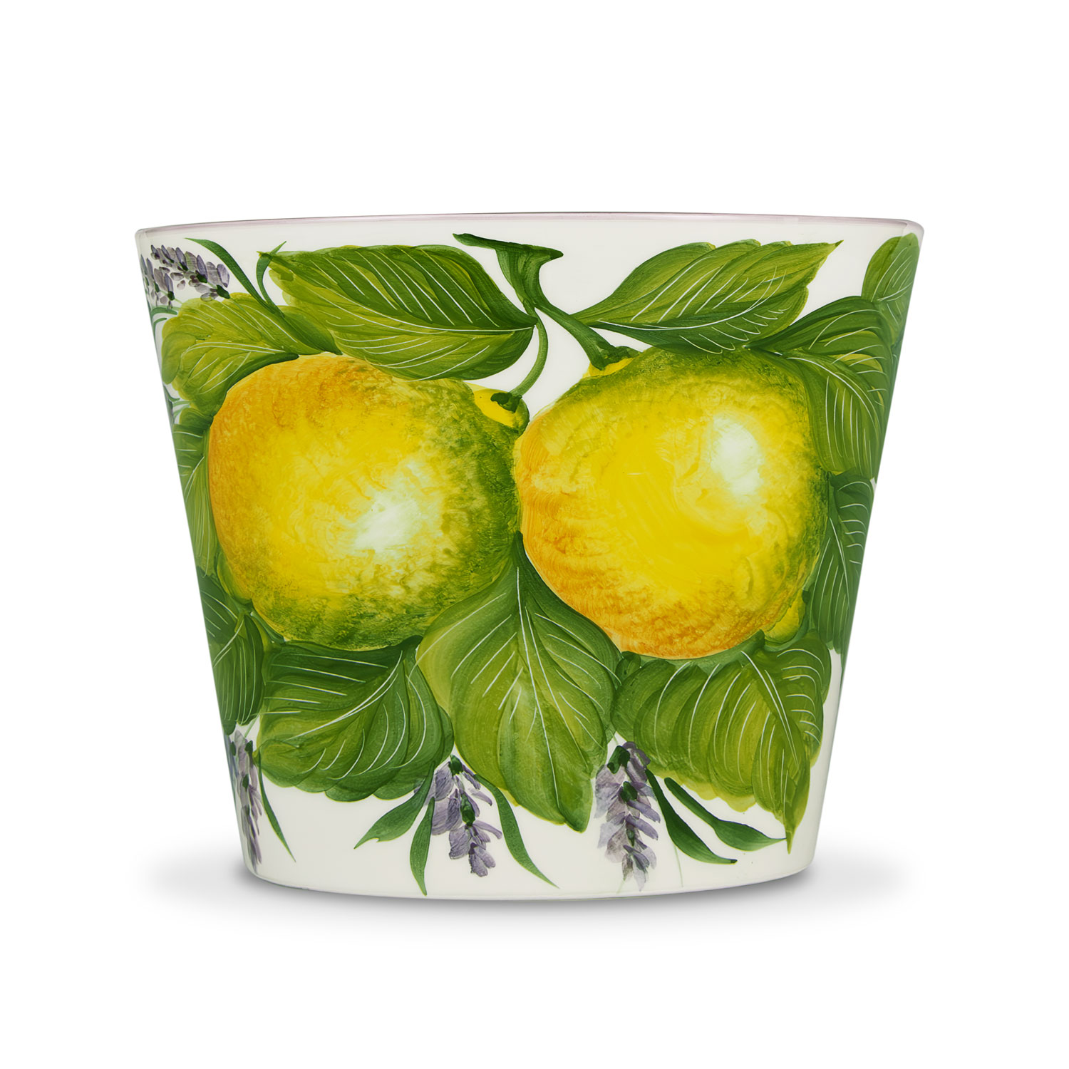 Vaso decorato Limoni lavanda