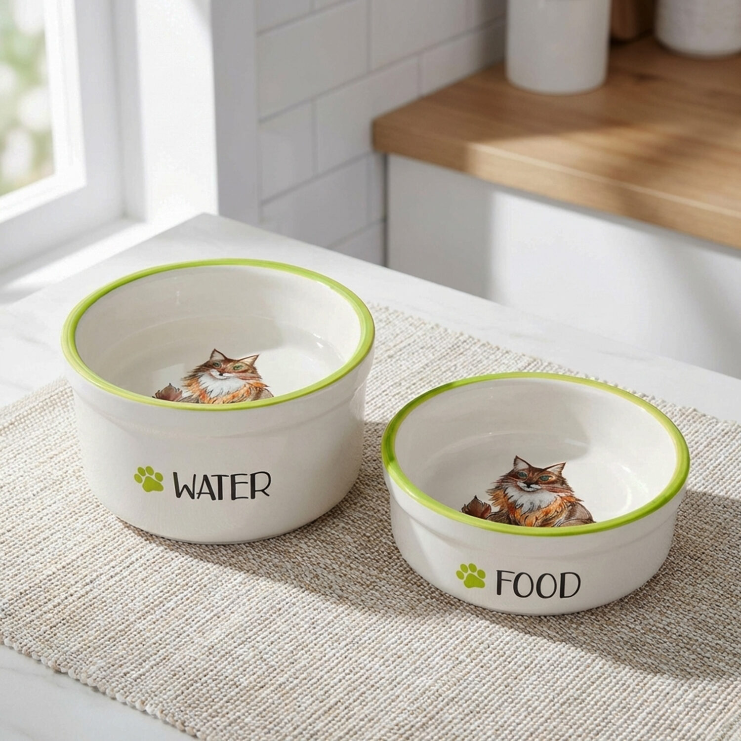 Maine Coon bowl set