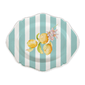 Vassoio da portata Citrus righe azzurre