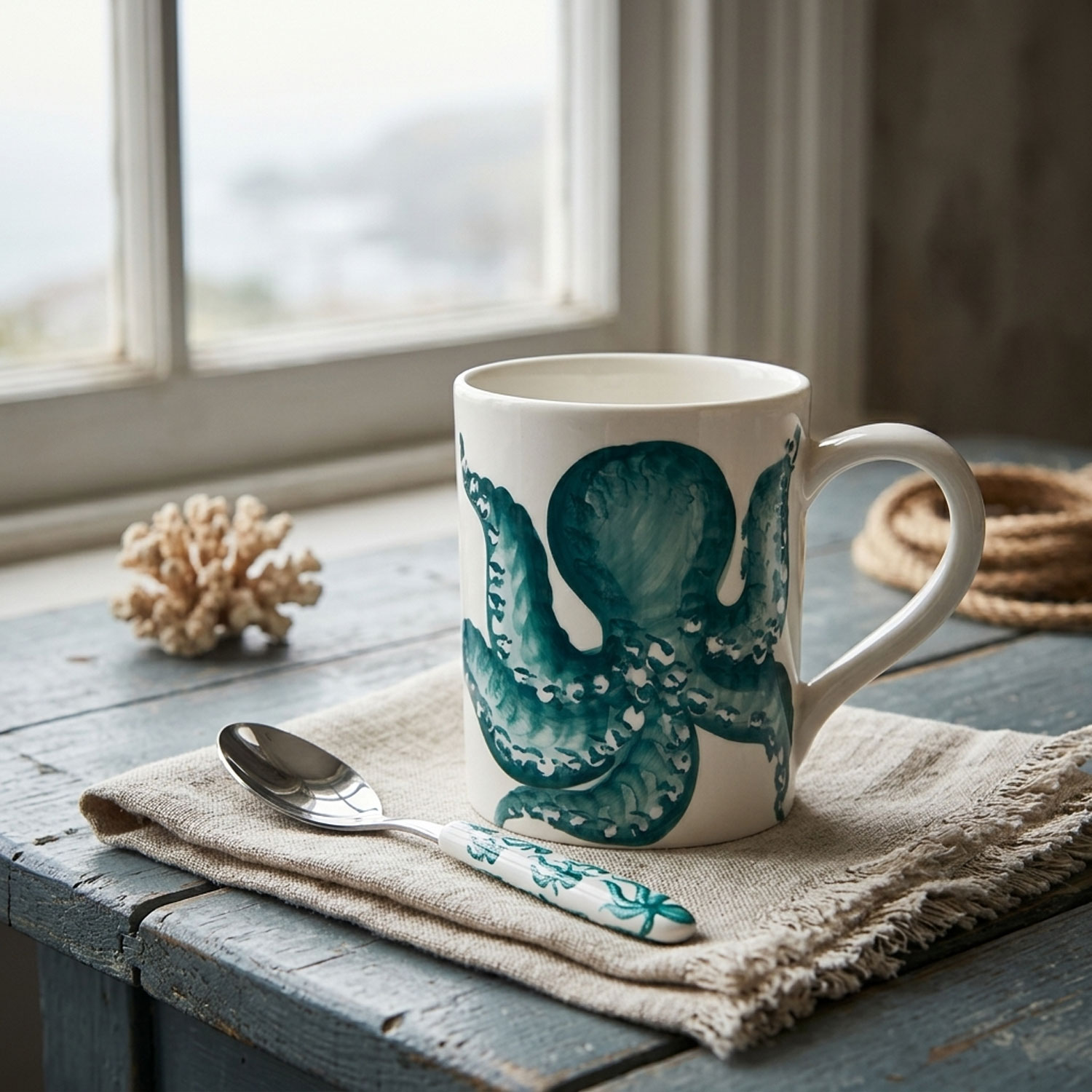 Tazza e cucchiaino Polpo