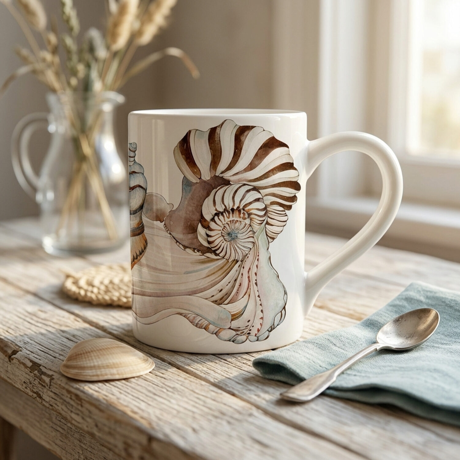 Tazza decoro Seashells