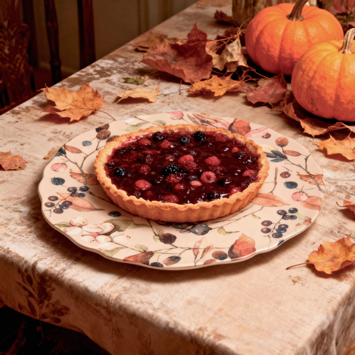 Autumn beige charger plate