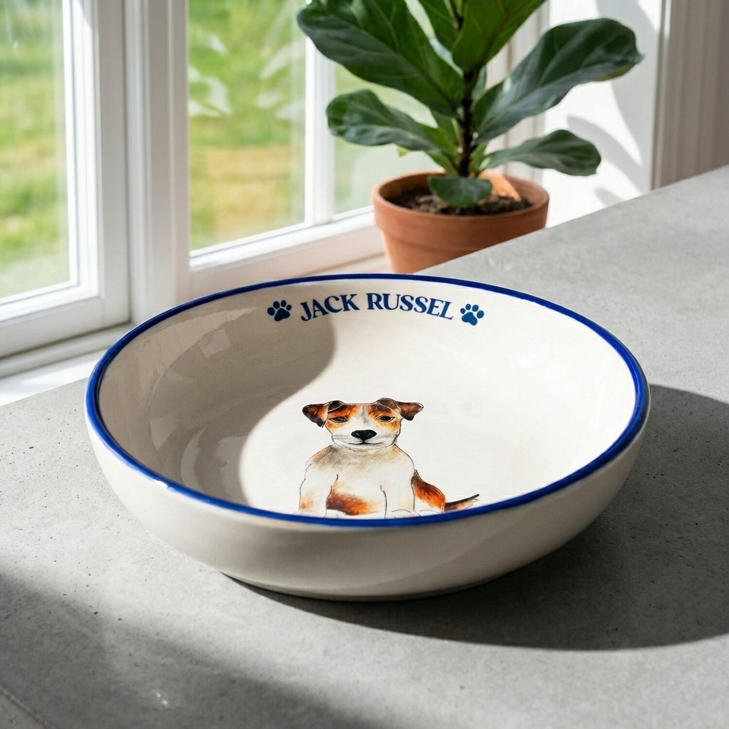 Medium Bowl with Jack Russel