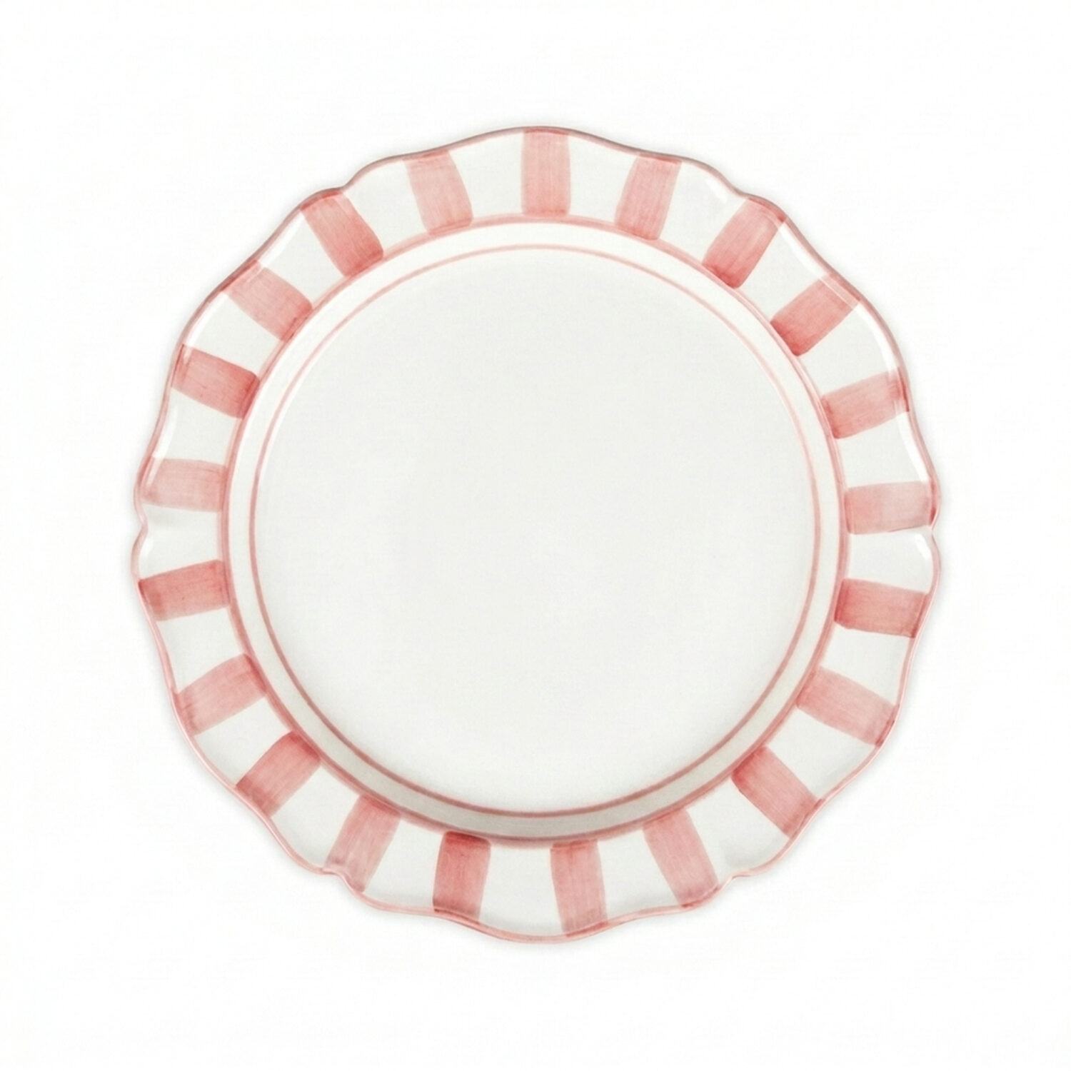Riviera pink dinner plate