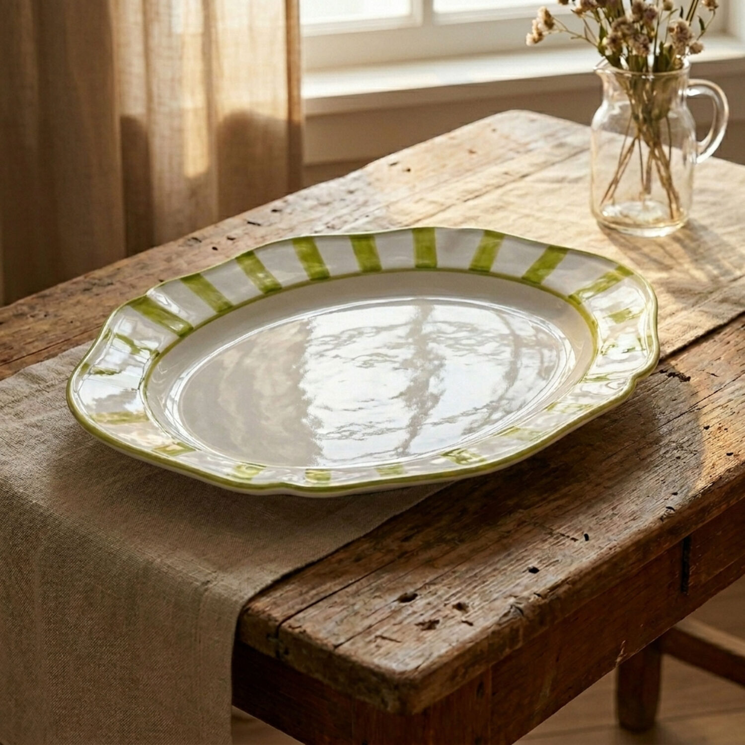 Riviera green serving tray