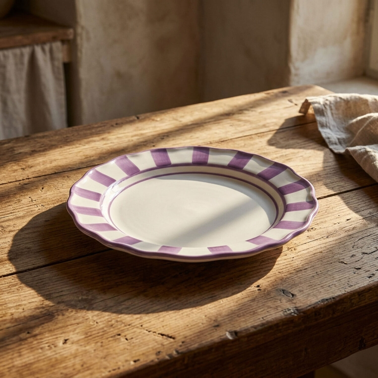 Riviera purple bread plate